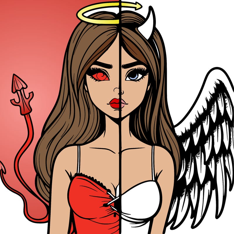 devil vs angel realistic girl