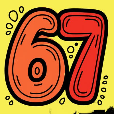 the number 67