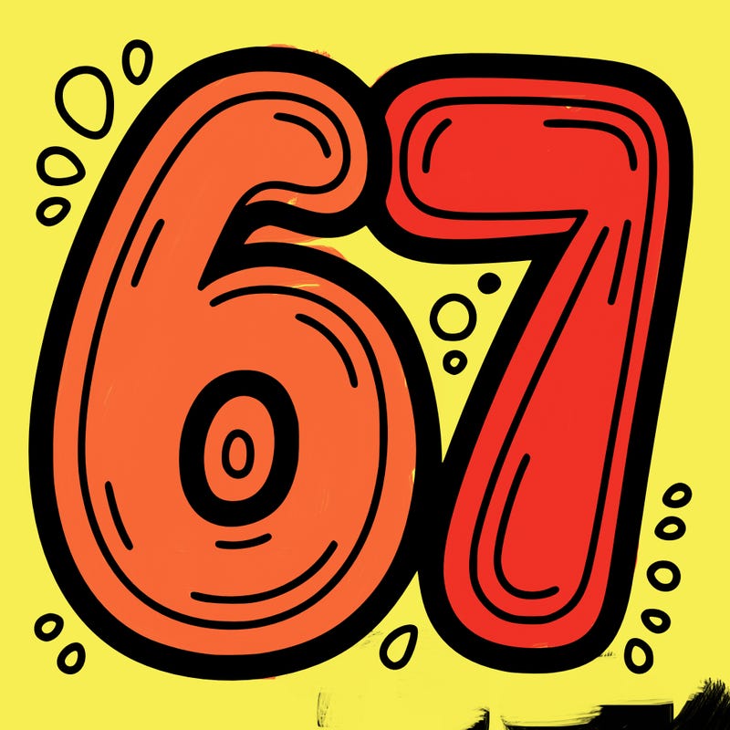 the number 67