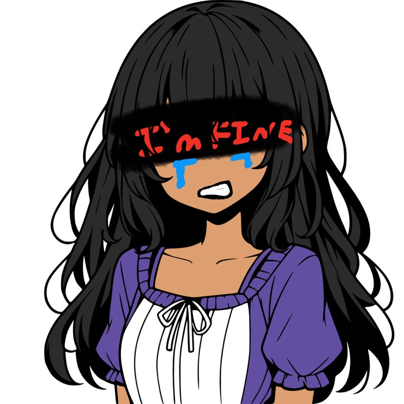 anime girl with no face