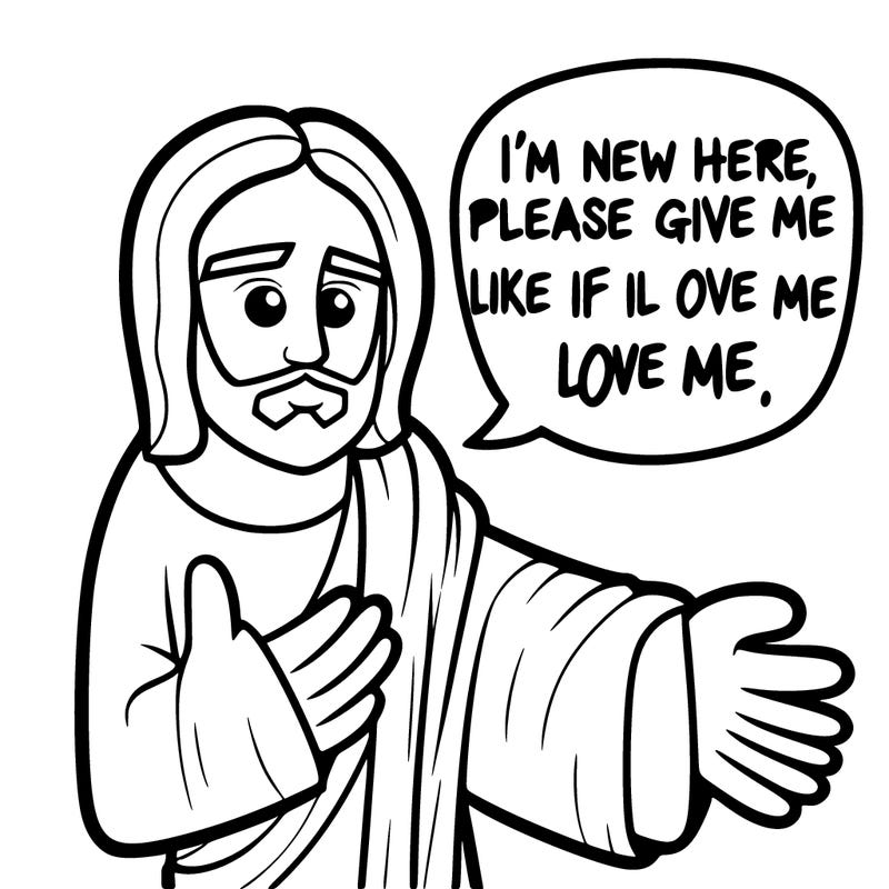 jesus giveing a hug thinking im new here please give me a like if you love jesus