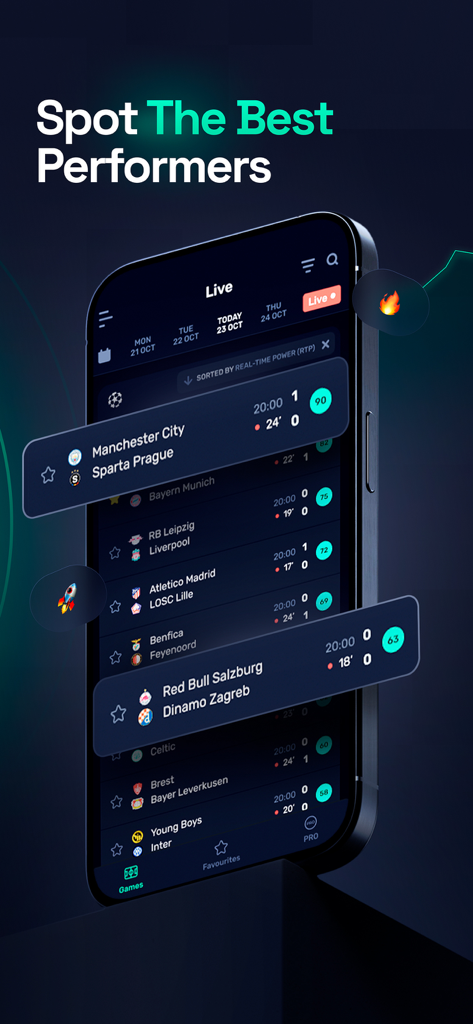 Soccer Rankings App - AIstats - Partidas de futebol ao vivo classificadas por poder em tempo real no aplicativo AIstats