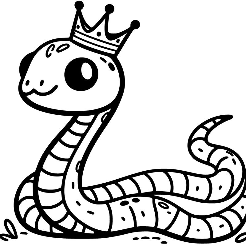 a snake with a crown