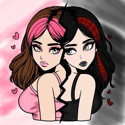 realistic girl split