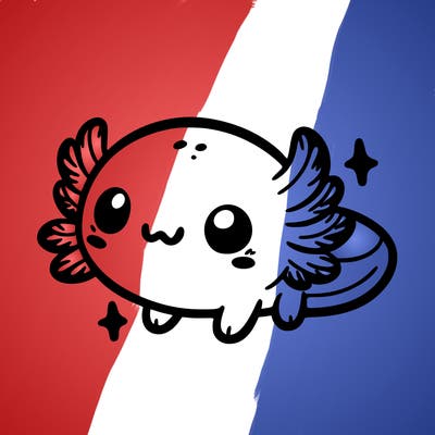 cute easy baby axolotl