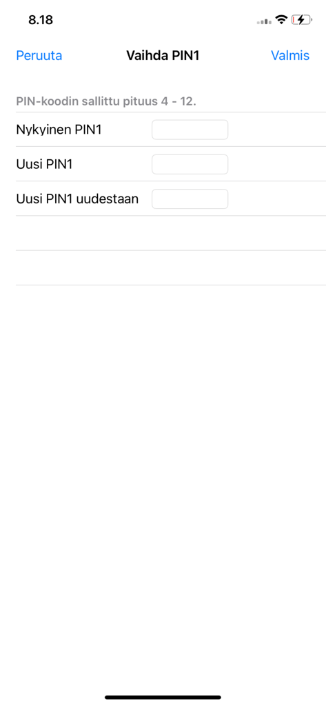 Interface de l'application eRA SmartCard montrant l'écran de modification du NIP pour les professionnels de la santé