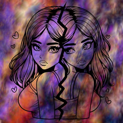 realistic girl split