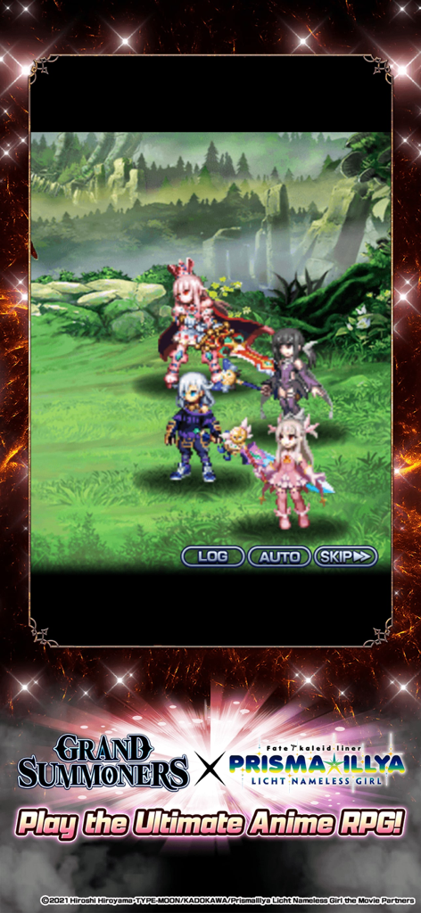 Grand Summoners - Anime RPG - Pixelkunst-Anime-Charaktere aus der Grand Summoners und Fate kaleid liner Prisma Illya Kollaboration