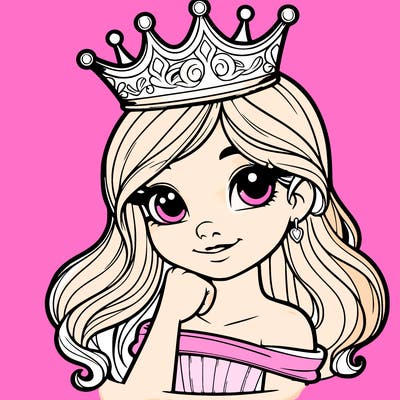 a realistic princess with a realistic crown