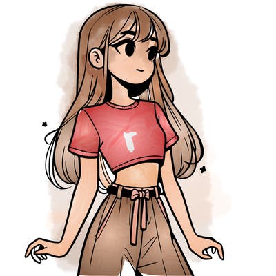 girl in a cute crop top