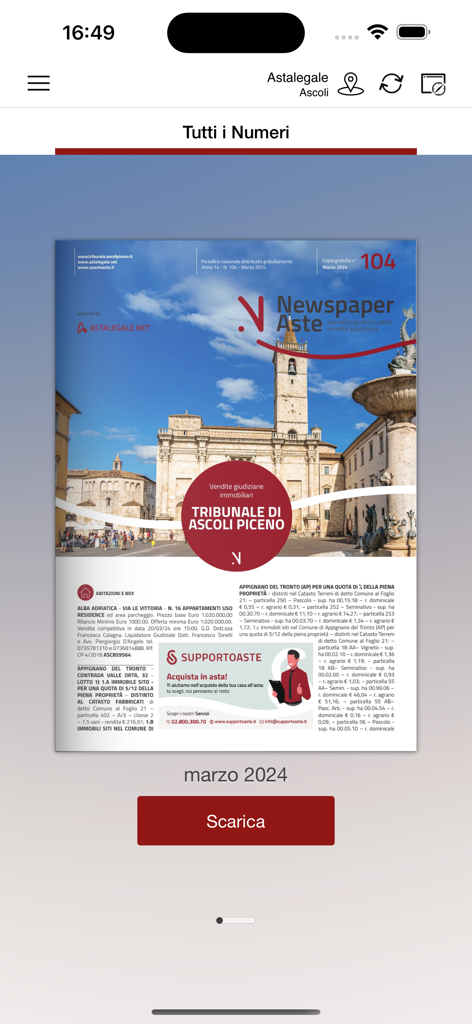 Astalegale Newspaper - Digital edition of Astalegale Newspaper for real estate auctions in Ascoli Piceno