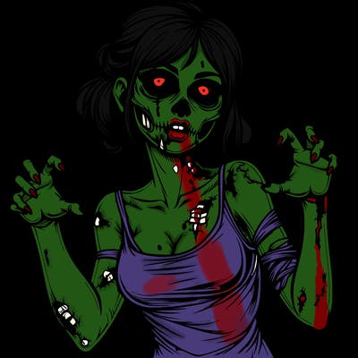 realistic zombie girl