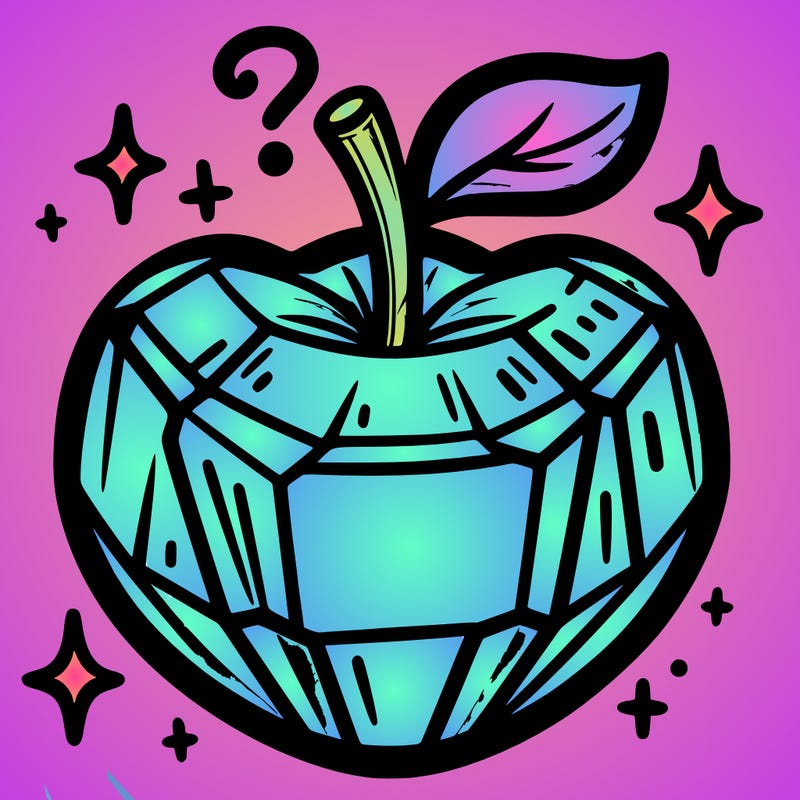 very shiny crystal apple