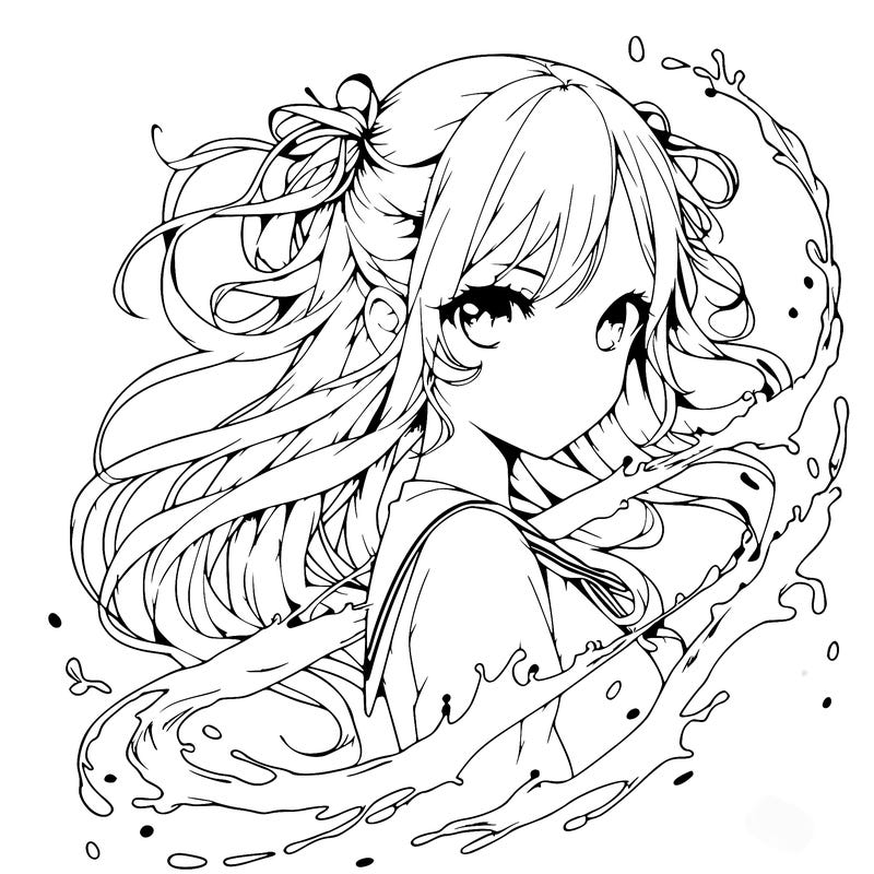 girl with water powers anime realistic