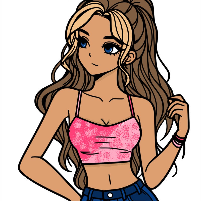 girl in crop top