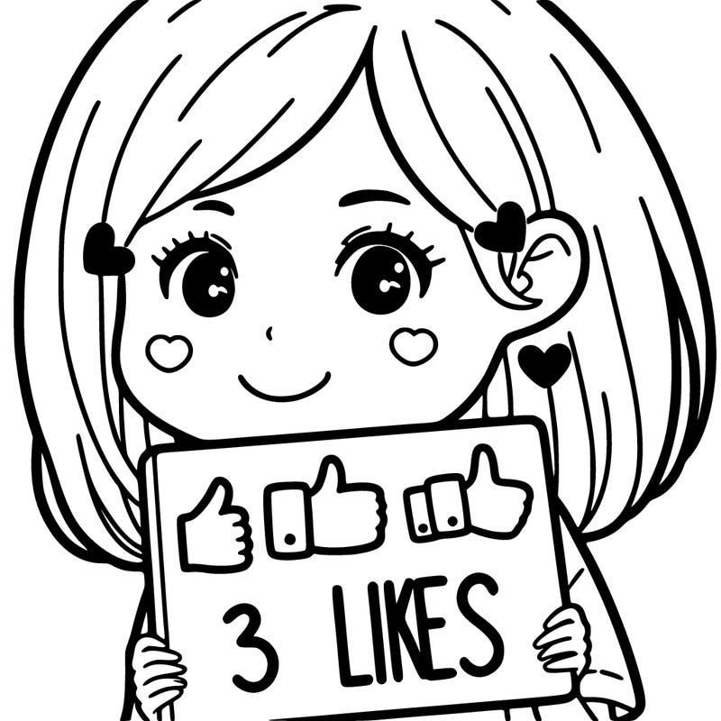 a girl hold a sign that say 3 likes