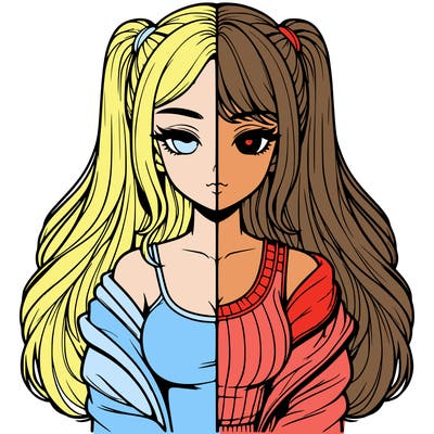 realistic girl split