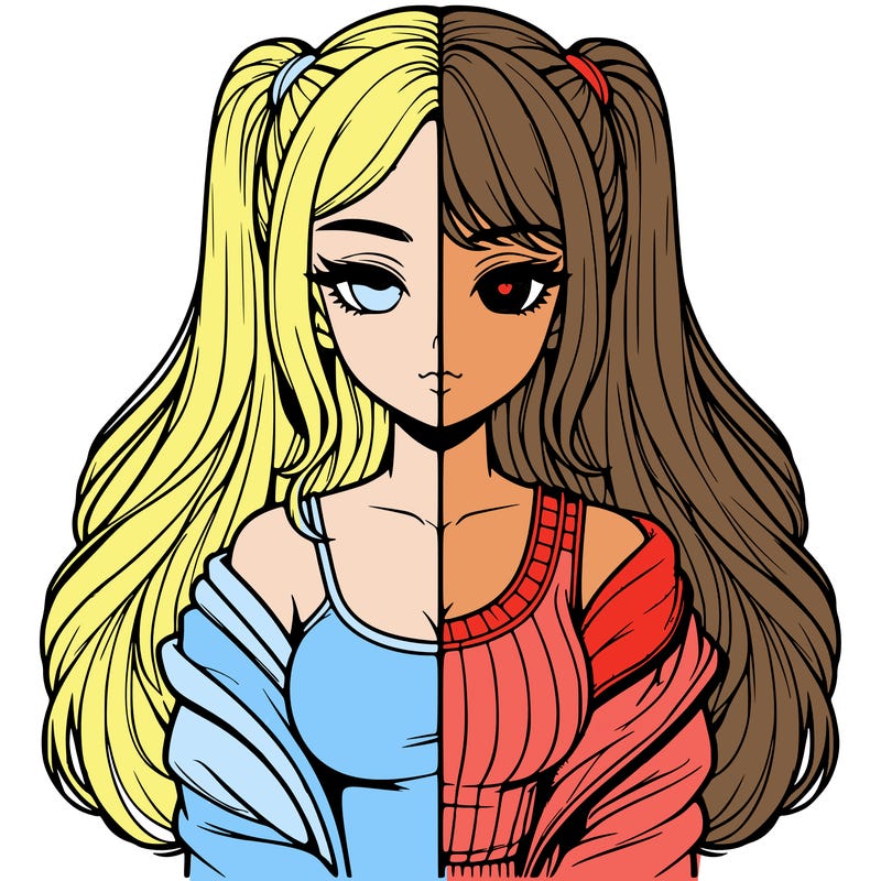 realistic girl split