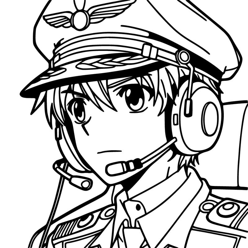 a pilot in an anime design