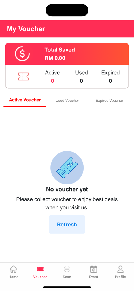 NSK Trade City - The My Voucher section of the NSK Trade City app showing voucher categories and total savings.