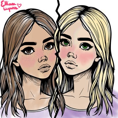 realistic girl split