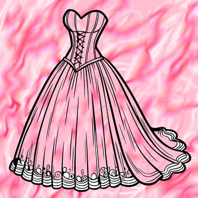 wedding dress-corset and a long and flowy skirt