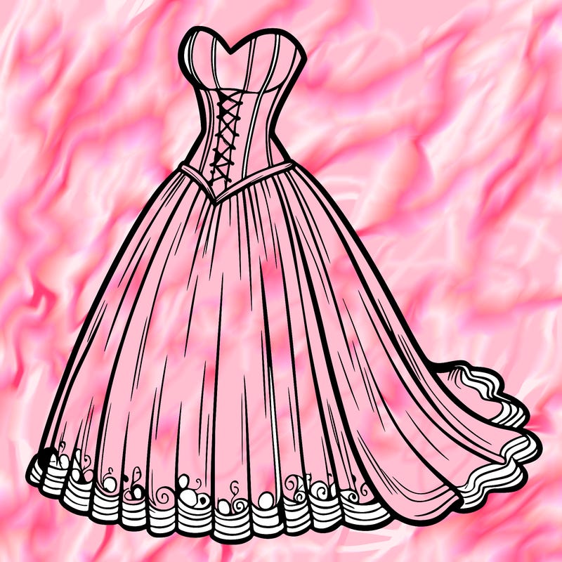 wedding dress-corset and a long and flowy skirt