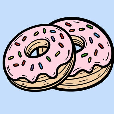 a piece of food doughnuts