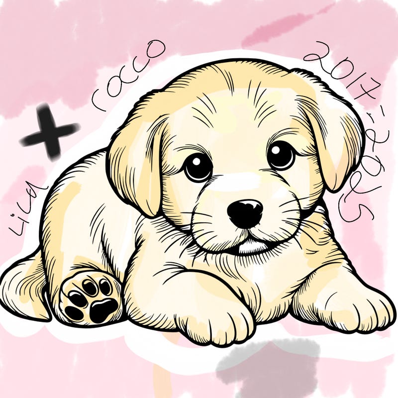 a cute realistic puppy