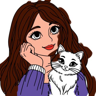 woman with cat