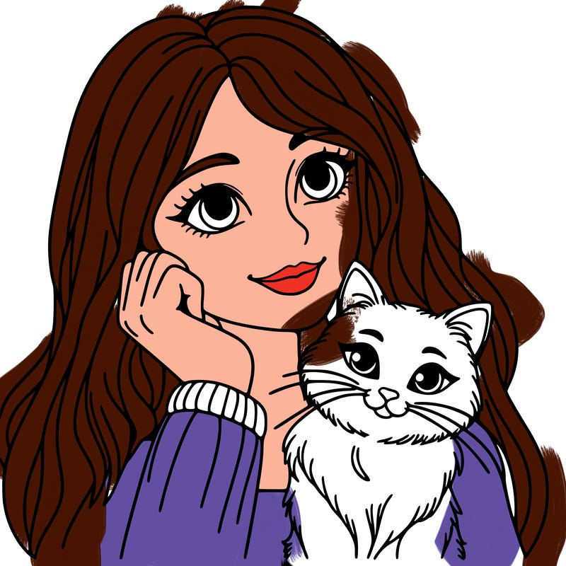 woman with cat