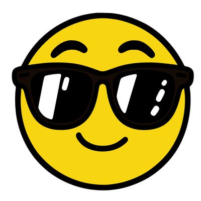emoji with sunglasses