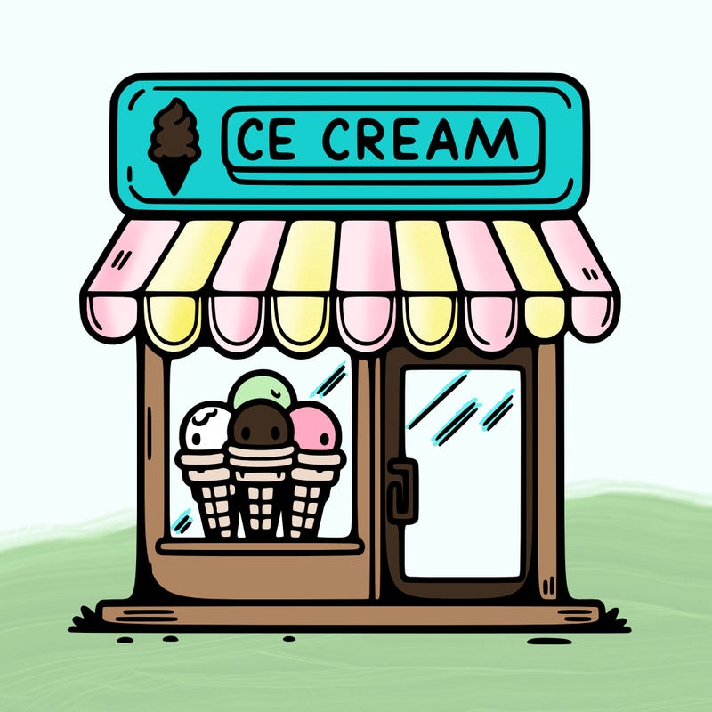 ice cream storefront