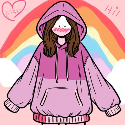 girl in oversized hoodie
