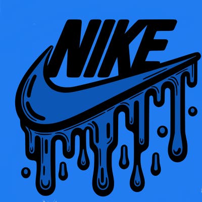 dripping nike logo