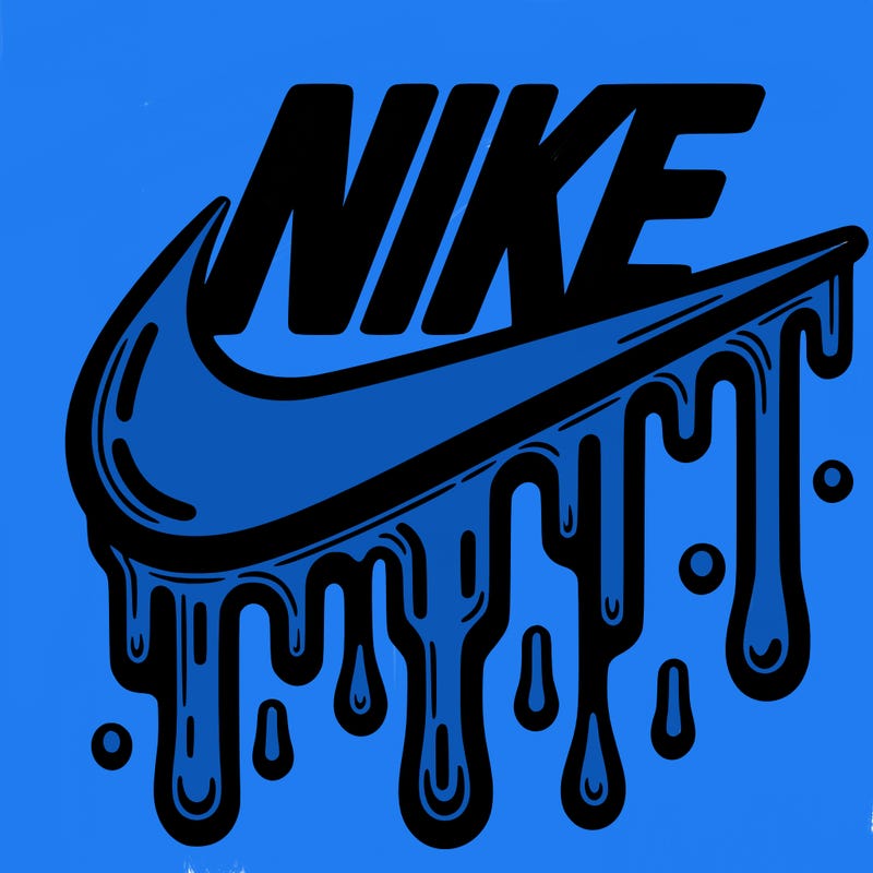 dripping nike logo