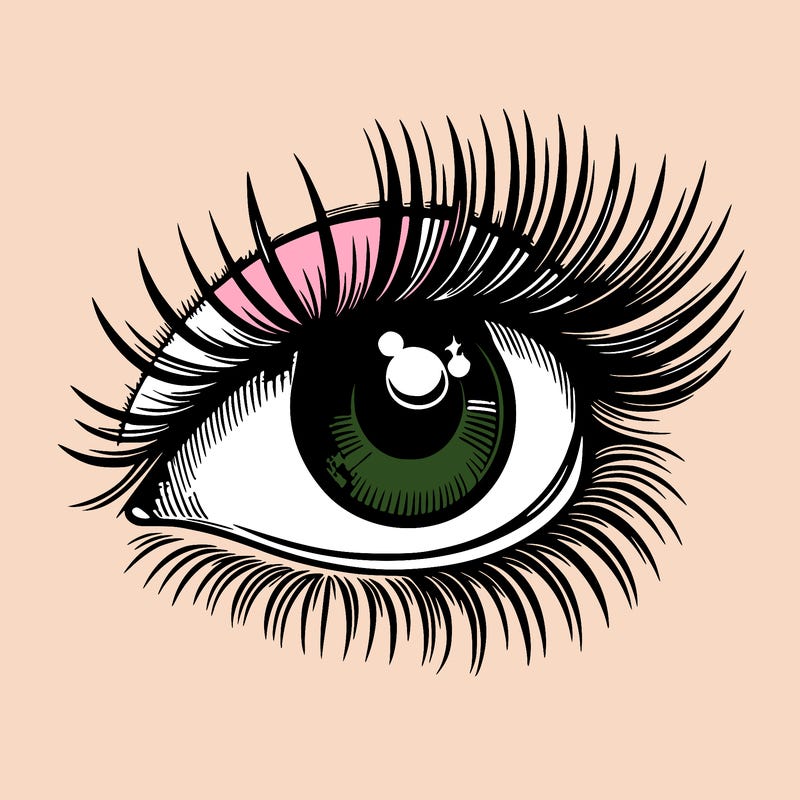 realistic eye long eylashes