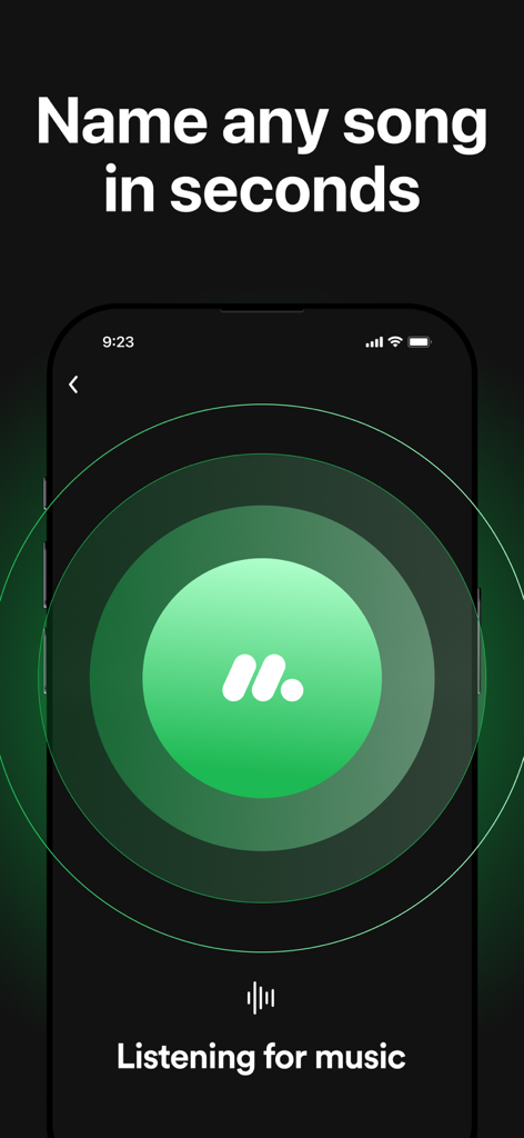 must.fm for Spotify Stats - Mustfm app interface for identifying songs while listening to music