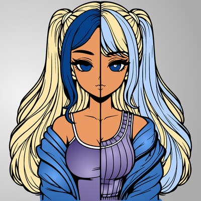 realistic girl split