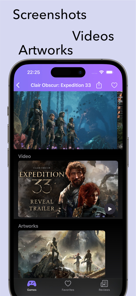 GamingBuddy: Game Tracker - GamingBuddy screen displaying game videos and artworks.