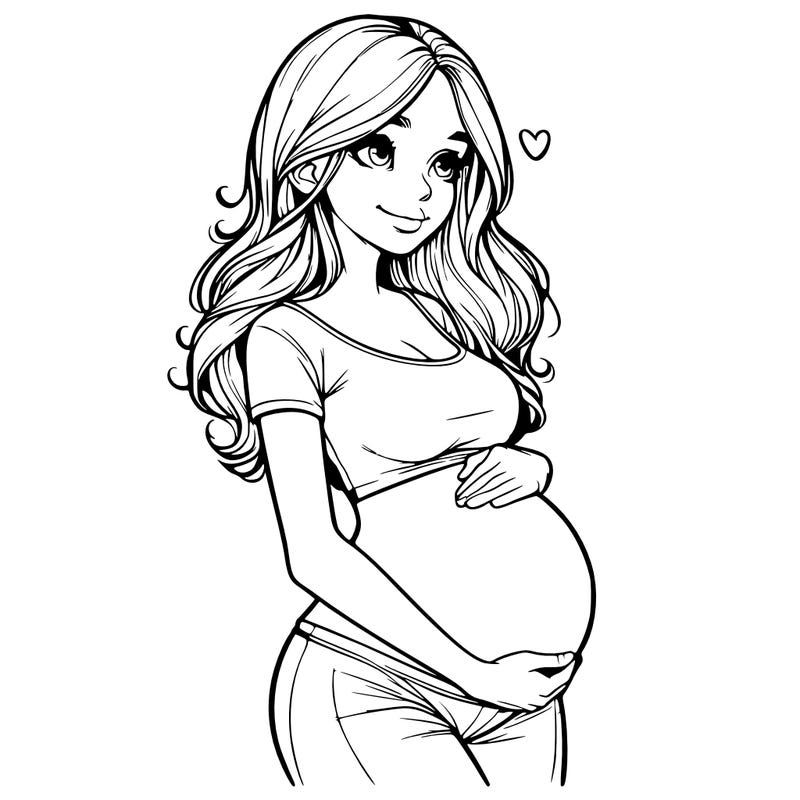realistic pregnant girl