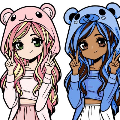 teen girl in animal costume