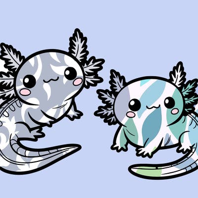 cute axolotls