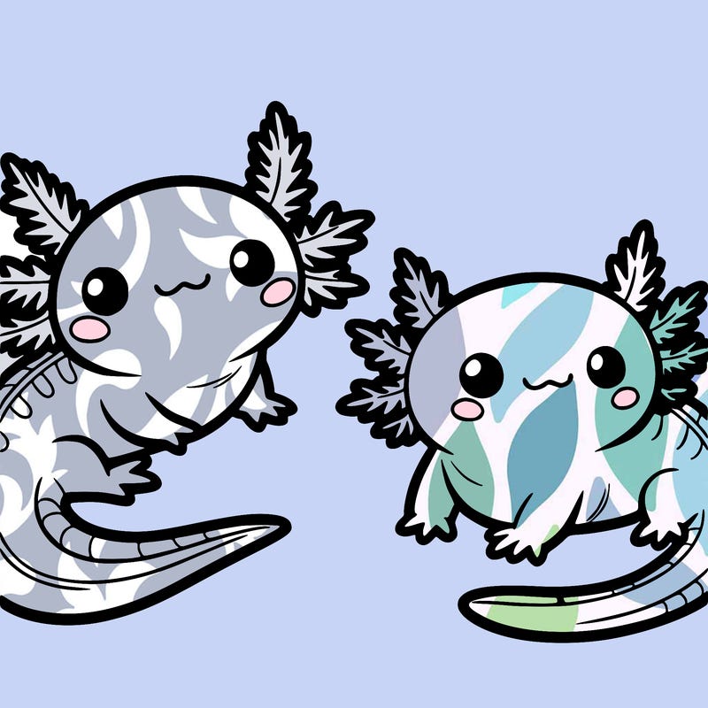 cute axolotls