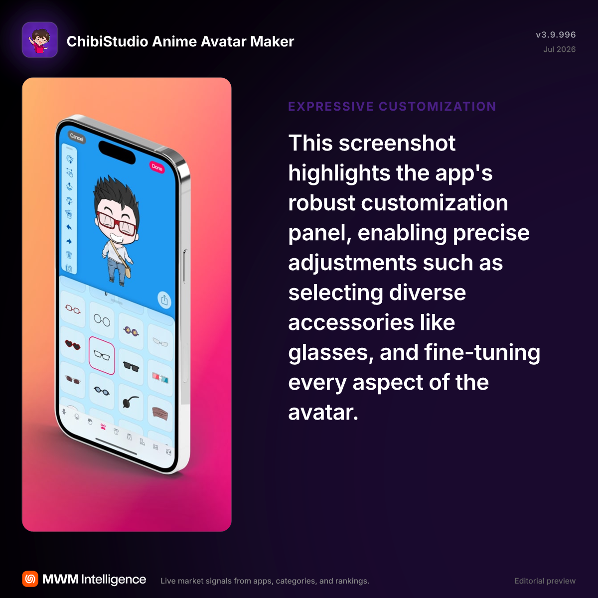 ChibiStudio Anime Avatar Maker - Graphics & Design App | MWM