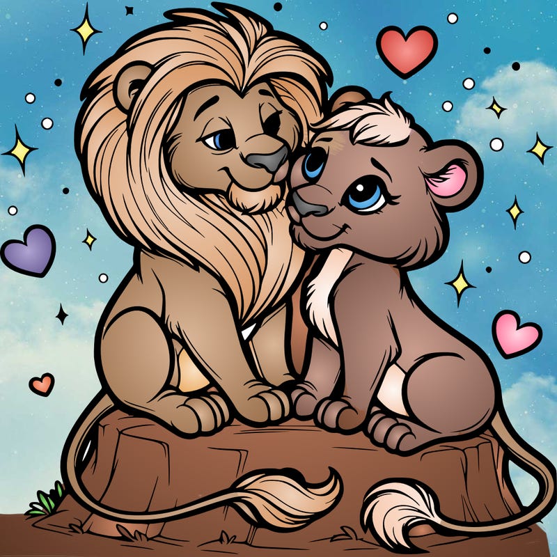 lion and lioness inlove
