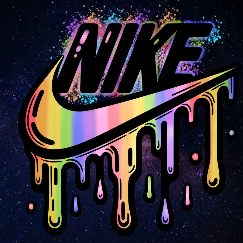 dripping nike logo