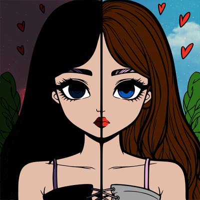 realistic girl split