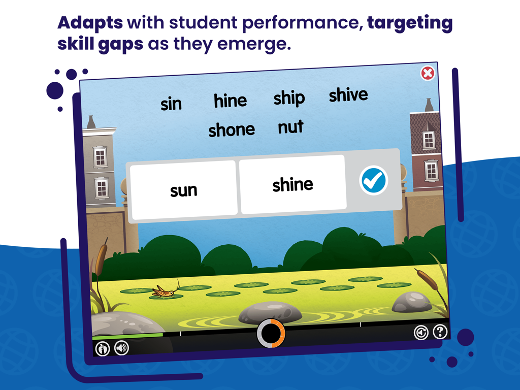 Lexia Core5 Reading - Lexia Core5 Reading app interface showing a word matching activity for literacy development