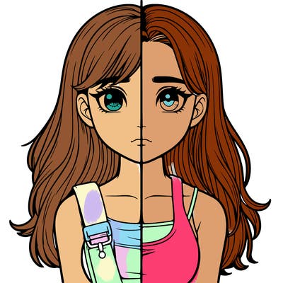 realistic girl split